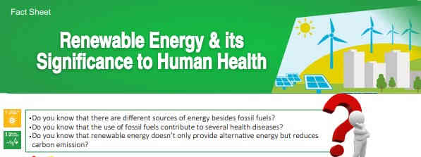 Factsheet: Renewable Energy & Its Significance To Human Health