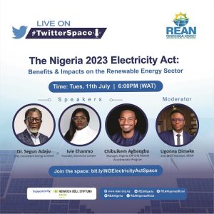[Twitter Space] Nigeria 2023 Electricity Act: Benefits & Impacts on the Renewable Energy Sector