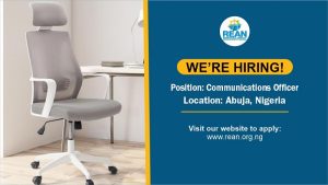 
    									Job Opportunity: Communications Officer, Abuja